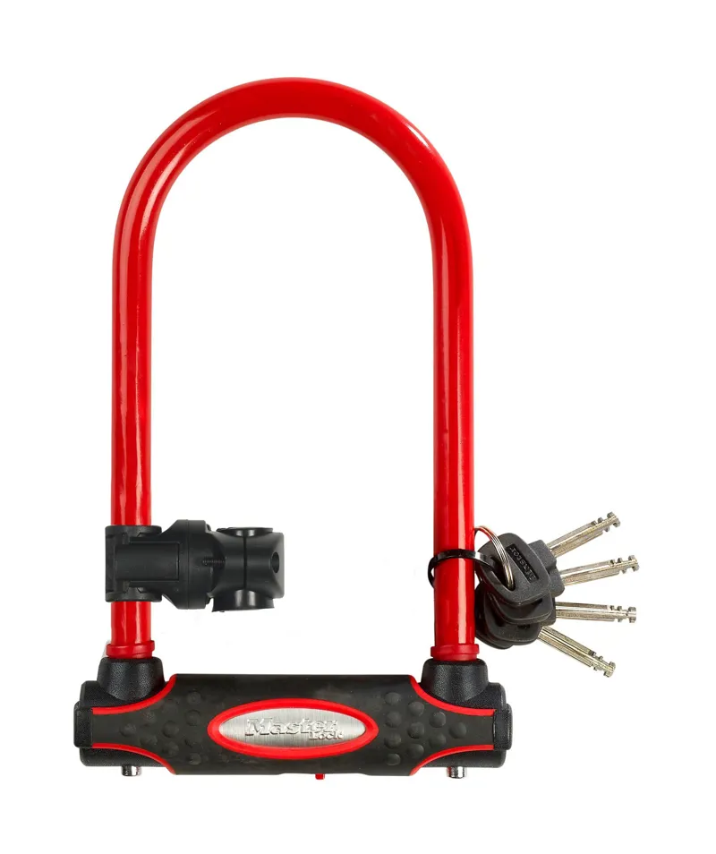Master Lock Sold Secure Gold D-Lock 11 x 21cm Red-1
